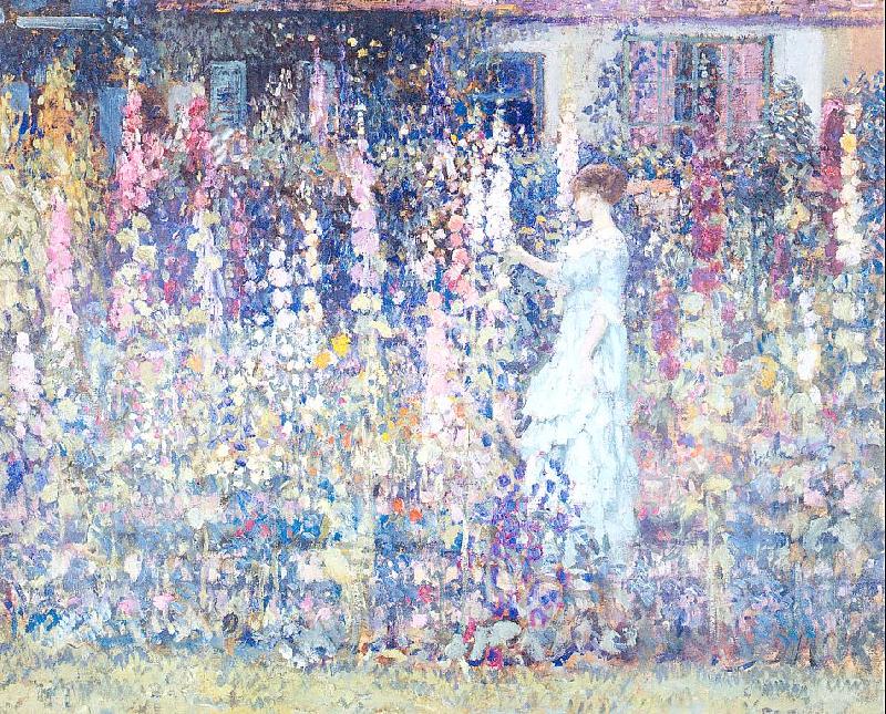 Frieseke, Frederick Carl Hollyhocks